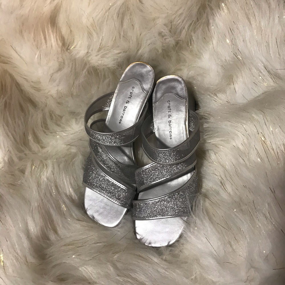Croft & Barrow Silver heels
